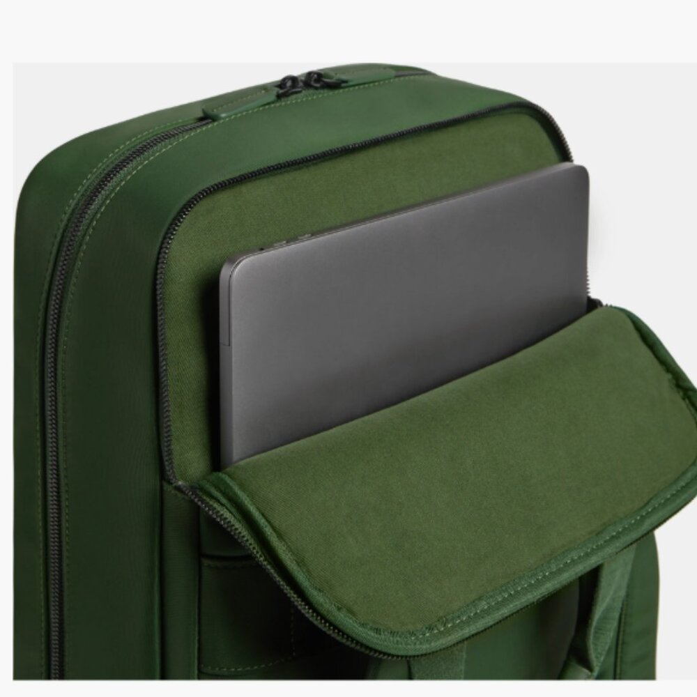 Mono Juniper Green Leather Metro Backpack Gymbag Vegan with Metro kit! NWOT